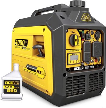 Aceup Energy 4000 Watt Portable Inverter Generator, Gas Powered Generator Quiet for Home, RV-Ready, EPA Compliant