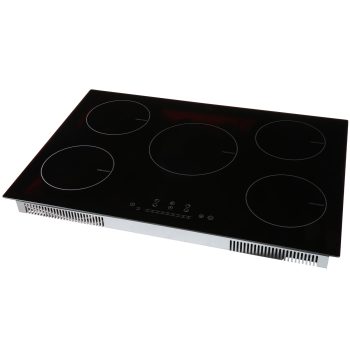 KFFKFF Induction Cooktop, 5 Heating Elements, 30'' Electric Stove, Integrated Magnetic Cooktop 9200W, 9 Heat Settings, LED Touch Display with Child Safety Lock & Overheat Protection