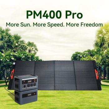 OSCAL PM400 Pro 400W Portable Solar Panel, 23% High Efficiency Monocrystalline Solar Charger with IP67 Waterproof ETFE Coating, Foldable Solar Panel for Power Station, Camping, RV, Outdoor
