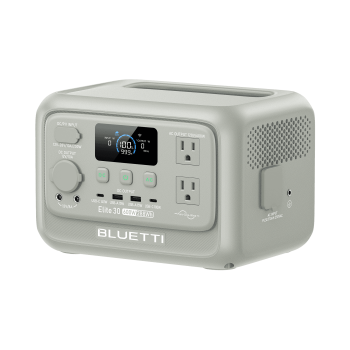 BLUETTI Elite 30 V2 Portable Power Station, 288Wh 600W Solar Generator for Camping & Backup(Light Sand Grey)