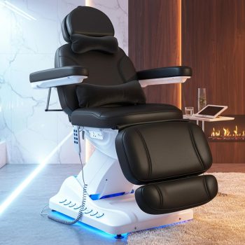 Advwin 4-Motor Electric Massage Table, Dual Control Full Electrical Facial Chair, Professional Beauty Spa Bed for Esthetician, Salon, Tattoo and Lash, Height & Angle Adjustable
