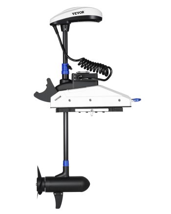 VEVOR Electric Trolling Motor, 55lbs Thrust with GPS, 10-Speed Bow Mounted Saltwater Outboard Boat Motor with Remote Control & LCD Battery Indicator, for Kayaks, Fishing Boats, 36-Inch Shaft