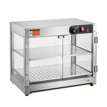 VEVOR -Tier Commercial Food Warmer Display Countertop Pizza Cabinet with Light