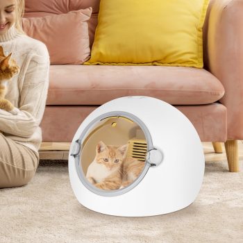 600W White Pet Dryer Machine Portable Cat Dryer Box Puppy Drying Machine for Pet Stores Homes Travel