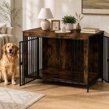 Amlancher Dog Crate Furniture for Large Dogs, 48inch Heavy Duty Dog Kennel Furniture