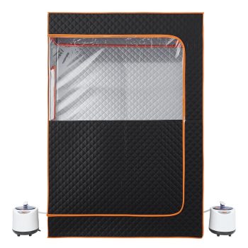 Grace Paws Upgraded Portable Steam Sauna for Home, 2 Person Full Body Home Spa Tent with Steamer & 2