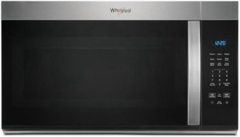 Whirlpool 1.7 Cu. Ft. Over-the-Range Microwave Oven with 1000 Watts, 2-Speed 300 CFM Venting System, Add 30 Seconds, Stainless Steel