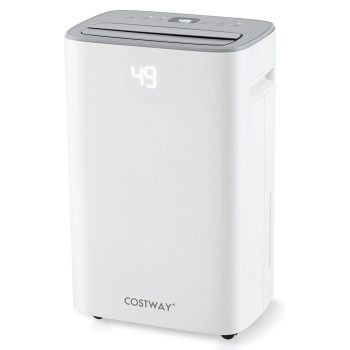 Costway 15.5 Pint(DOE) Dehumidifier for Basement 4500 Sq. Ft Portable Dehumidifier 24H Timer (MAX 52Pint at 95F, 90%RH)