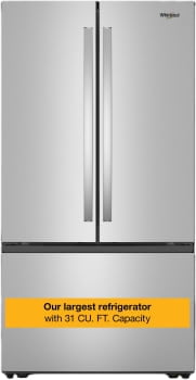 Whirlpool 36-Inch Freestanding French Door Refrigerator