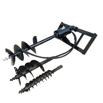 AGT Skid Steer Post Hole Drive Attachment with 6", 12", 14" Diameter Hydraulic Auger, 48 Drilling Depth I AGT-SSECAG- Y