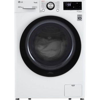 LG WM1455HWA 2.4 Cu. Ft. HE Stackable Front Load Washer with Steam Wash - White
