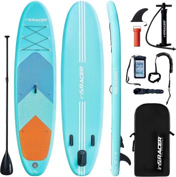 DALIOREACH Inflatable Stand Up Paddle Board, 11 ft x 33 in x 6 in SUP with 10 D-Rings