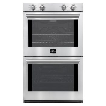 Forno Vomero 30-Inch Double Wall Oven, Stainless Steel, 10 cu.ft Total Capacity, 7100W Convection, Mechanical Controls, Self-Cleaning Function