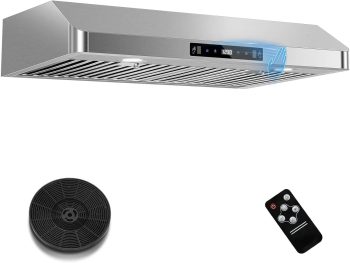 30" Under Cabinet Range Hood 30 inch,Stainless Steel Ducted/Ductless Range Hood with Touch/Gesture/Remote Control,700CFM & 3-Speed Kitchen Stove Vent Hood,Baffle Filters,3 Air Vents