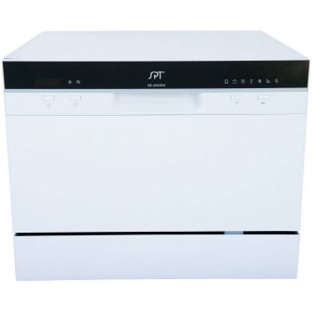 Sunpentown Delay Start Countertop Dishwasher, 2220 Series, White