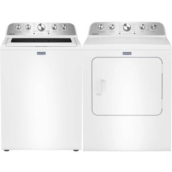 Maytag White Top Load High Efficiency 4.8 Cu. Ft. Washer/7.0 Cu. Ft. Electric Dryer Laundry Pair