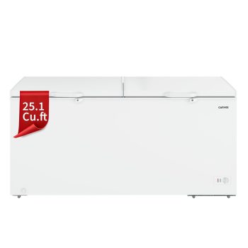 Deep Freezer 25.0 Cu Ft Large Chest Freezer with Removable Basket & Adjustable Thermostat for Home Kitchen Garage, White
