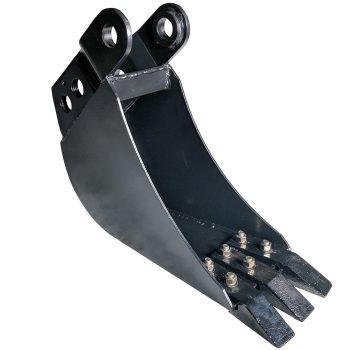 Titan Attachments Fronthoe Bucket Tractor Attachment, 8" Width, Bolt-on forged Carbon Steel Teeth