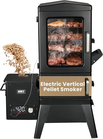 Maison Backyards Vertical Electric Pellet Smoker with LED Control and Meat Probe