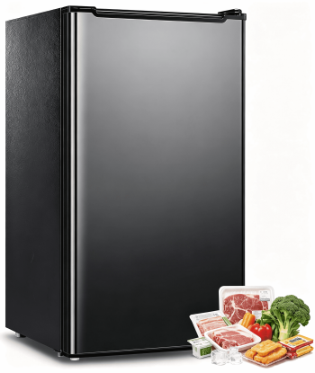 GGTB Compact Upright Freezer 3 Cu Ft with 3 Drawers, Adjustable Thermostat, Small Deep Freezer for Home Office Dorm Garage