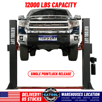 12000 Lbs 4.0HP Two Post Lift Single Lock Release Auto Lift Car Lift 2-Post Lift Truck Hoist