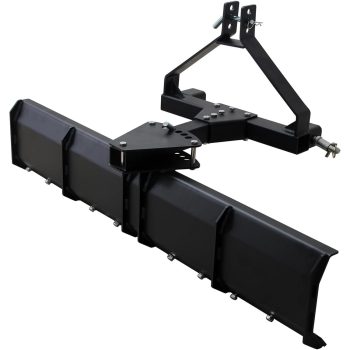 M optimized Heavy Duty Steel 3 Point Rear Grading Blade, 52"W Scraper for Grading Driveways, Arenas, Top Soil, Gravel, Fits for CAT 0 & CAT 1 Tractor