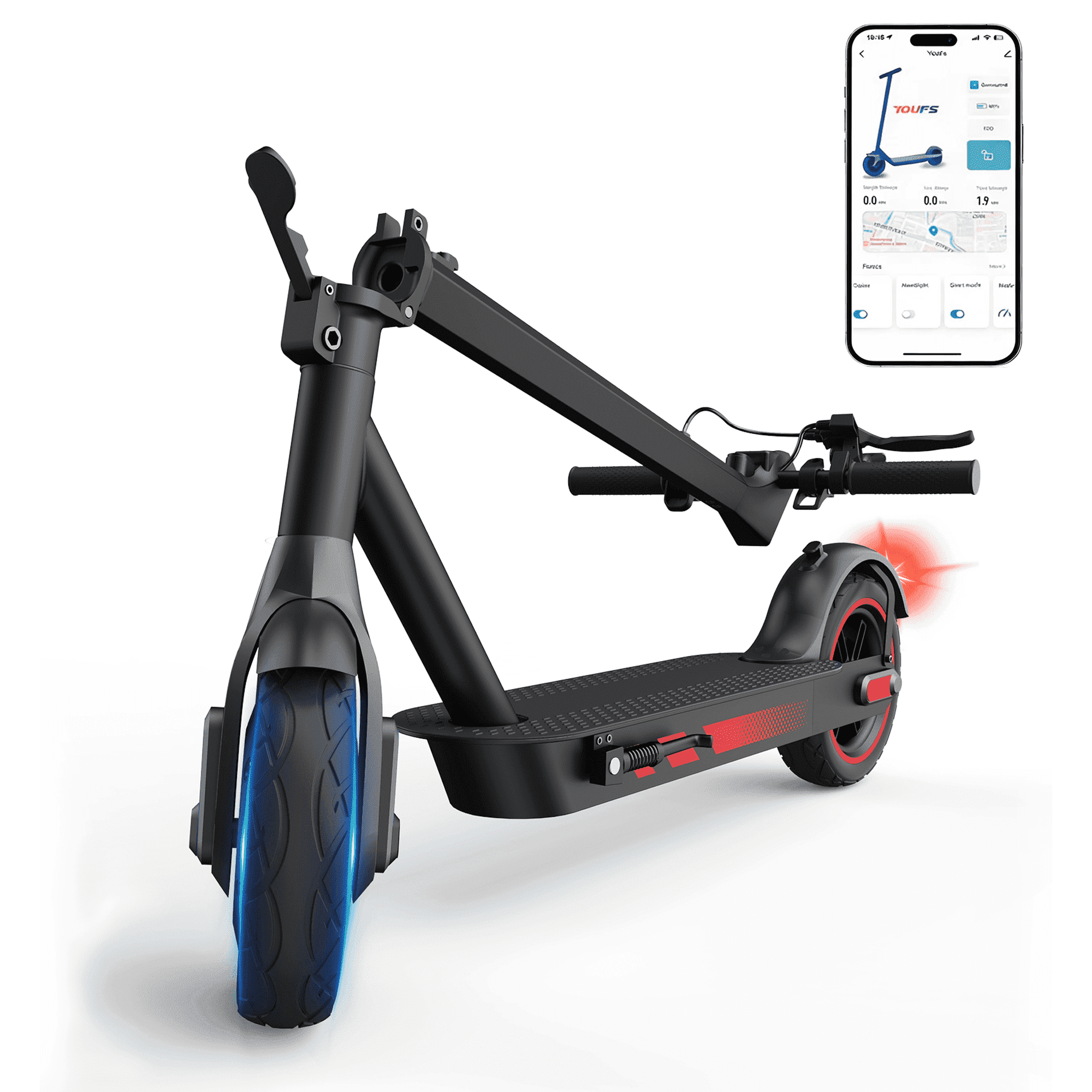 Fastest Foldable Adults Electric Scooter 500W,10" Air Tire,Max Range 25 Miles Commuter Portable Lightweight E Scooter for Teens,25 mph Mobility UL2272