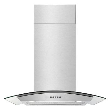 Joeaonz Island Mount Range Hood in Stainless Steel with LED Lights & Easy-Clean Filters, 120V