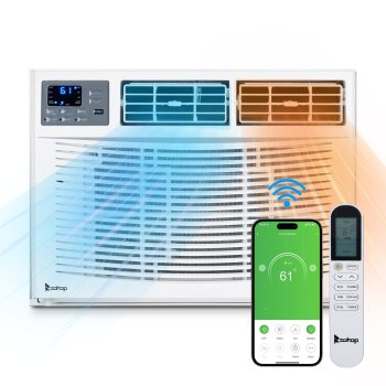 Ktaxon WiFi Enabled BTU Heat And Cool Window Air Conditioner With Wifi Controls
