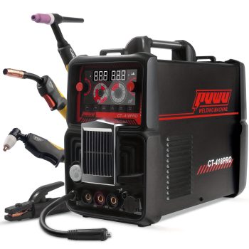 Plasma Cutter Welder , Gas MIG/Gasless MIG/HF TIG/Stick/CUT/Spool Gun Compatible 6 in 1 Aluminum Welding Machine with 200A MIG/TIG/Stick & 50A CUT,110V/220V Dual Voltage Multiprocess Welder