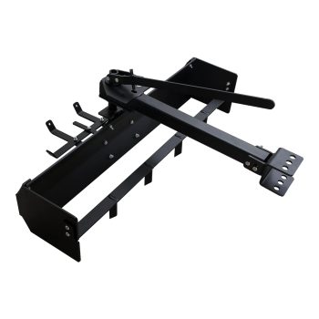 Heavy Duty 42 Inch Tow Behind Box Scraper Attachment, Adjustable Carbon Steel Blade Towable Driveway Grader Leveling Tool for Lawn Tractor ATV UTV, Black