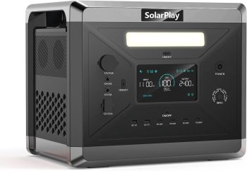 Clearance! Solarplay Q2501 Power Station 2400W 2160Wh LiFePO4 Battery Backup Solar Generator for Home, Camping, Emergency Use
