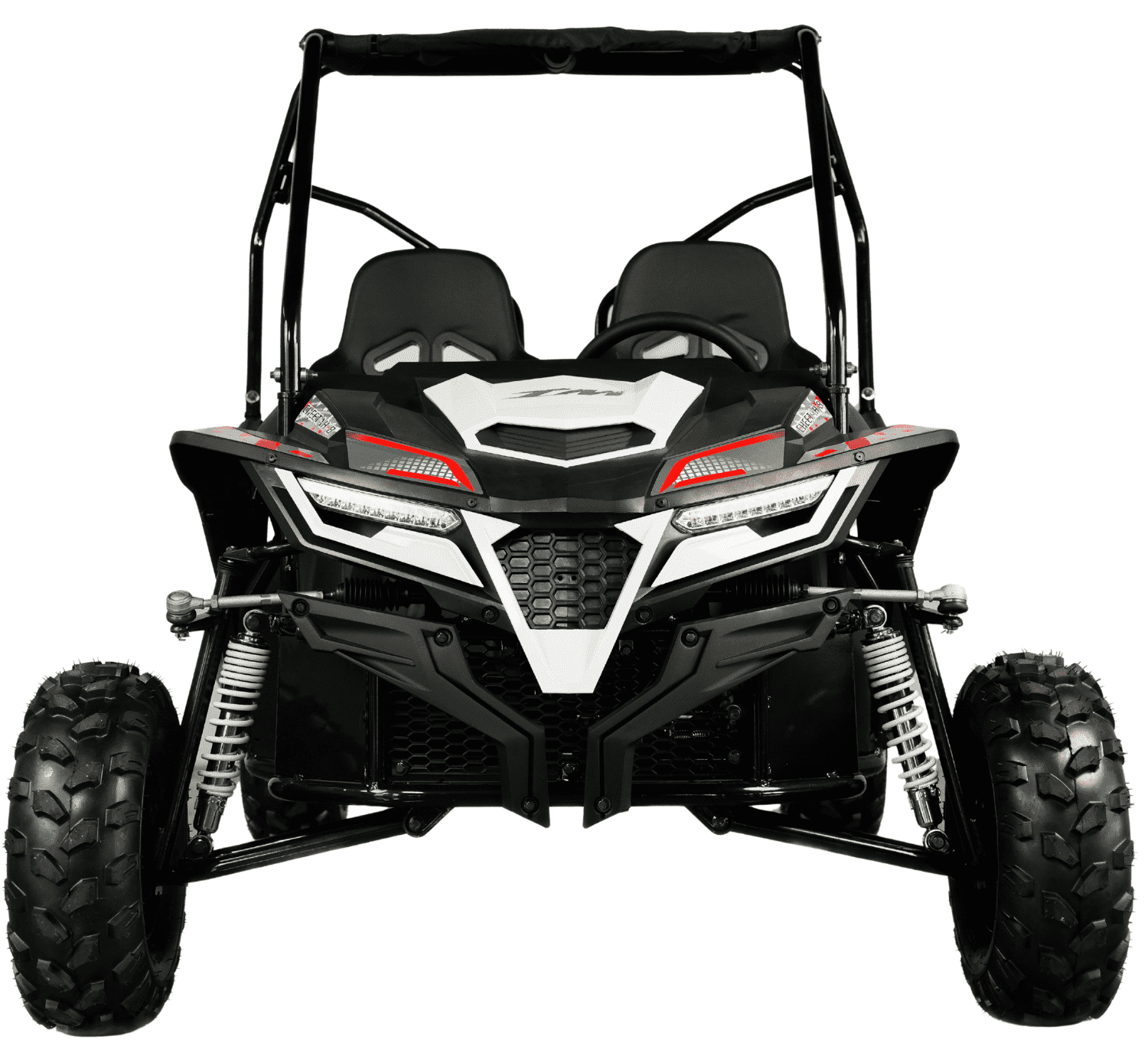 Trailmaster Cheetah 8 Off-Road Go Kart / UTV, 208cc 4-Stroke Engine, Max Speed 32 MPH, Upgraded Rear Suspension – White