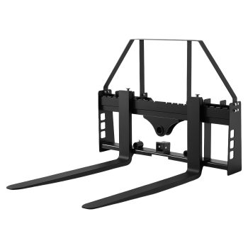 KFFKFF Skid Steer Pallet Forks, 4000 lbs Capacity, 42-inch Forklift Blades with Frame Attachment, 2-inch Hitch Receiver & Spear Sleeves, Compatible with Skid Steers and Tractors