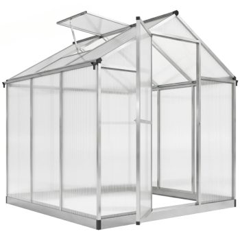 Alvantor Clear 8' L x6' W x6.4' H Walk-in Polycarbonate Greenhouse with Roof Vent & Rain Gutter