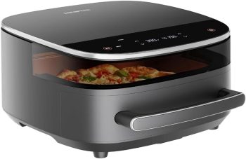 EDENPEER 11-in-1 Extra Large 6 QT Air Fryer Fits 12" Pizza or Steaks, 450F Dual Heat Source Technology with Superior Airflow, Smart Digital Fryer with Cooking Basket, Whisper-Quiet