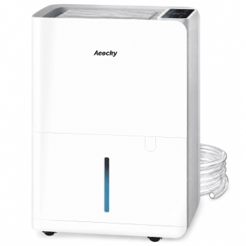 AEOCKY 50 Pint/Day, 3500Sq.Ft Ultra-Quiet 40dB Dehumidifier with Drain Hose