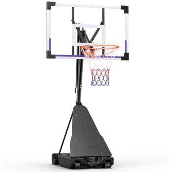 Toremore 48 Inch Portable Basketball Hoop, 5.25-10FT Adjustable Basketball Hoop with PC Backboard, Basketball Hoops & Goals for Kids/Teens/Adults in Backyard, Driveway & Indoor