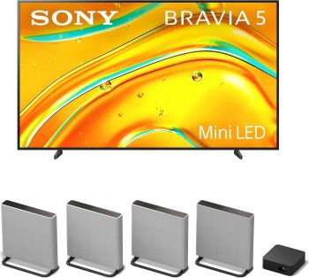 Sony K98XR50 98 Inch Bravia Mini LED 4K HDR Google TV with a Sony HT-A9M2 4.0.4 Ch BRAVIA Theater Quad Soundbar (2025)