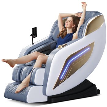 Massage Chair Full Body,Zero Gravity SL-Track Shiatsu Massage Chair, Airbag Massage with Shoulder Back and Leg Heat,Deep Yoga Stretch, AI Voice Control
