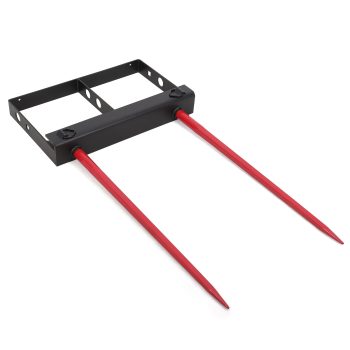 M optimized Hay Spear 39" 49", Double Spear Bale Spear 4000lbs Loading Capacity, Quick Attach Spike Forks Skid Steer Loader Tractor Attachment