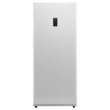 KFFKFF Convertible Upright Freezer/Refrigerator, 14 Cu.Ft Frost-Free Unit with Temperature Control Panel, Long Door Open Alarm, Adjustable Shelves, and LED Lighting, Ideal for Kitchen, Office