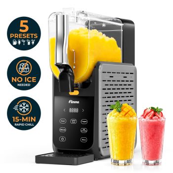 FLIMMA 120oz 2-in-1 Soft Serve Home Slushie Machine with 5 Presets,15-Min Rapid Chill,No-Ice, Self-Cleaning,for Icecream/Milkshake/Frozen Cocktail