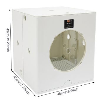 88L Pet Dryer Box 800W Folding Cat Dryer Automatic Pet Hair Dryer Box with 3 Speed Settings & 360 Air Flow Quiet Dog Dryer Box for Cats and Small Dogs