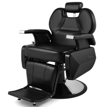 Pro All Purpose Reclining Hydraulic Barber Chair Heavy Duty,Footrest Adjustable Salon Beauty Tattoo Spa Hair Styling Equipment(Black)