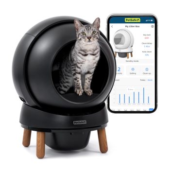 PetSafe ScoopFree SmartSpin Self-Cleaning Cat Litter Box, Advanced Odor Control, App Controlled with Health Monitoring, Works with Any Litter, Up to 2 Weeks of Hands-Free Cleaning