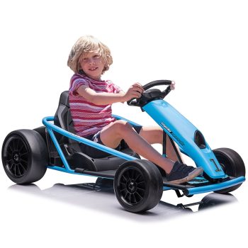 DSstyles 1 Seater 24V 300W Electric Go-Kart from 8 to 12 Years - Blue