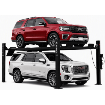 Atlas Automotive Equipment PRO9000 4-Post Commercial Grade Vehicle Lift, 10 Minimum Ceiling Height, 9,000lb Capacity, 110V, Extra Tall/Wide/Long, Portable/Free Standing Design, For DIY/Hobbyists