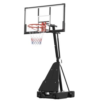 Garvee 52 Inch Portable Basketball Hoop, 4.9-10FT Height Adjustable Basketball Goal System, Shatterproof PC Backboard, Mobile Stand with Wheels Weighted Base,Youth&Adults, Driveway Backyard Pool Play