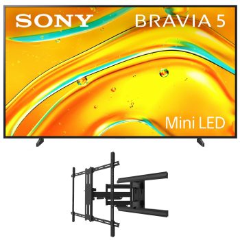 Sony K98XR50 98 Inch Bravia Mini LED 4K HDR TV with a Kanto PMX800 Full Motion Dual Stud Mount (2025)